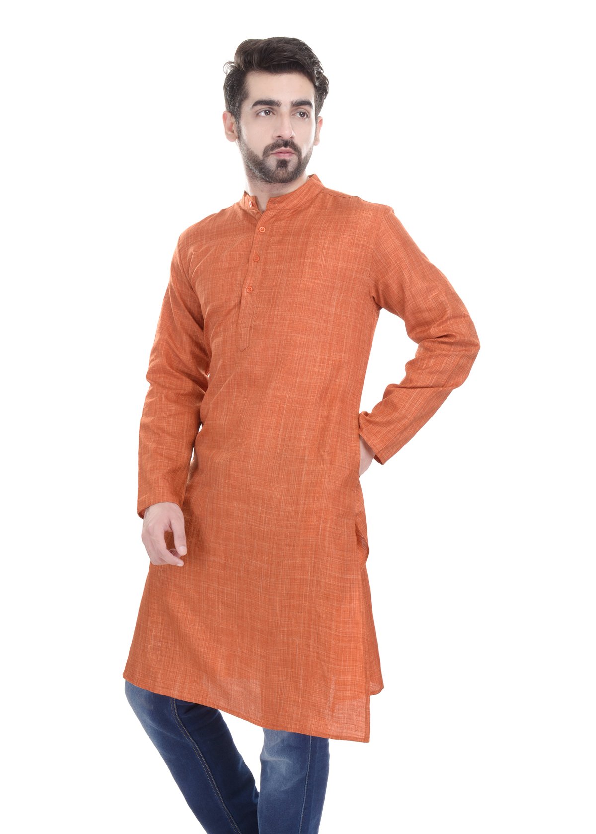 Men Art Silk Long Kurta