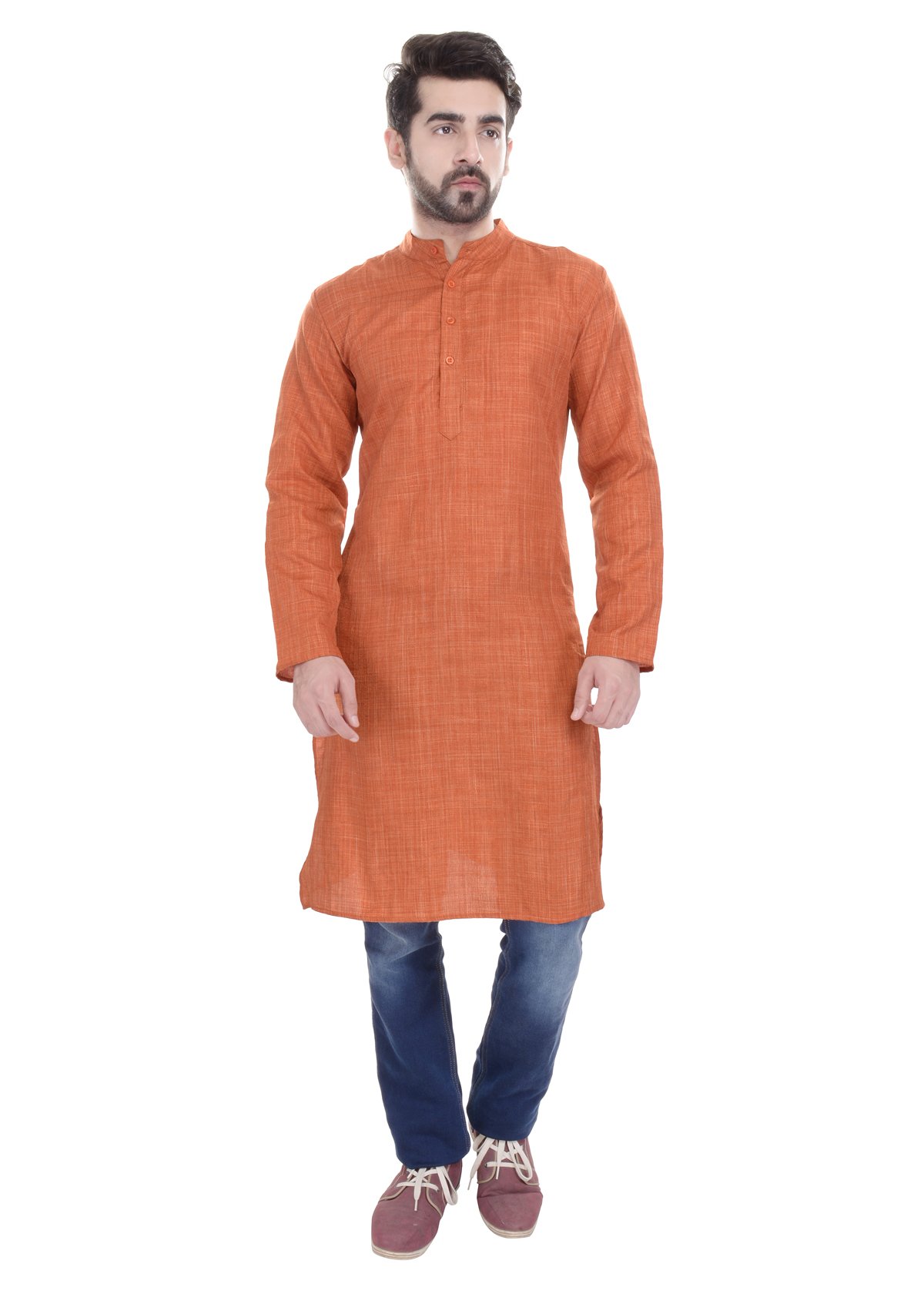 Men Art Silk Long Kurta