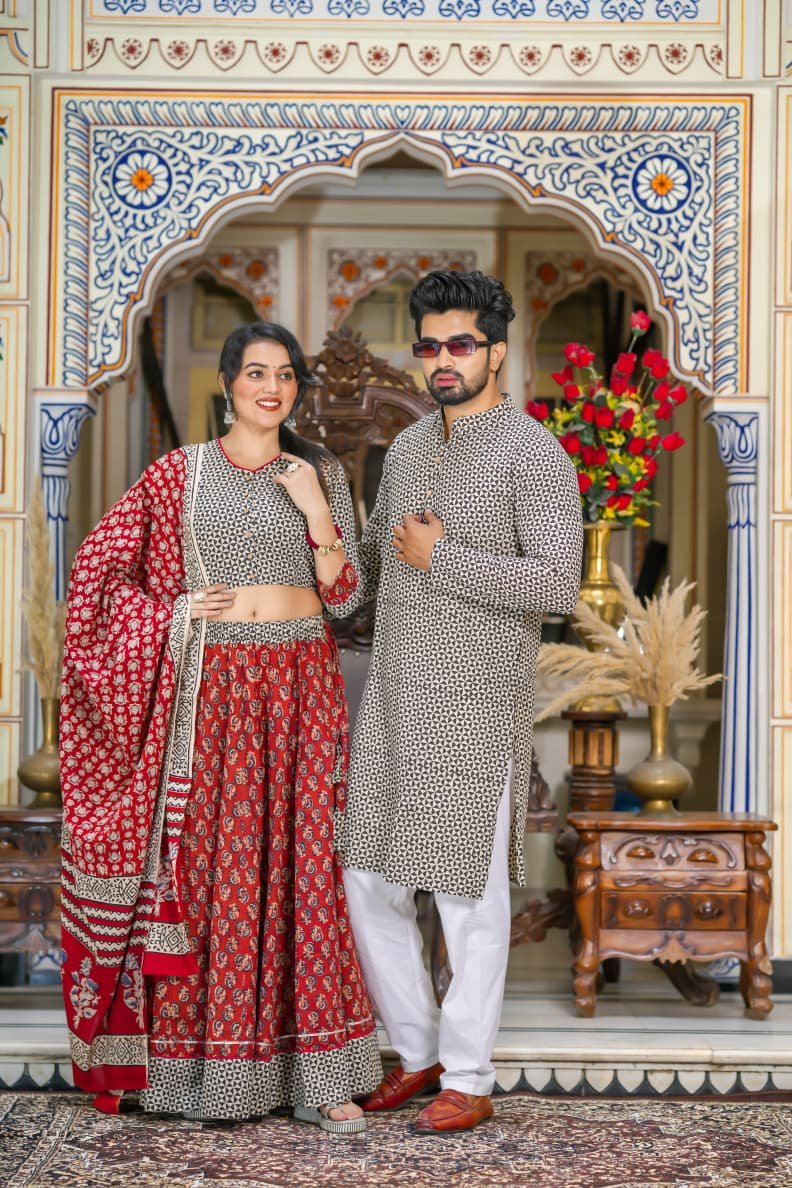 Cotton Printed Couple Combo Set
