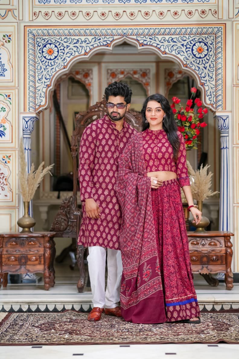 Cotton Printed Couple Combo Set