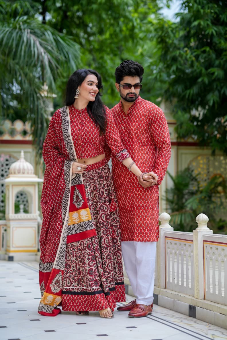 Cotton Printed Couple Combo Set