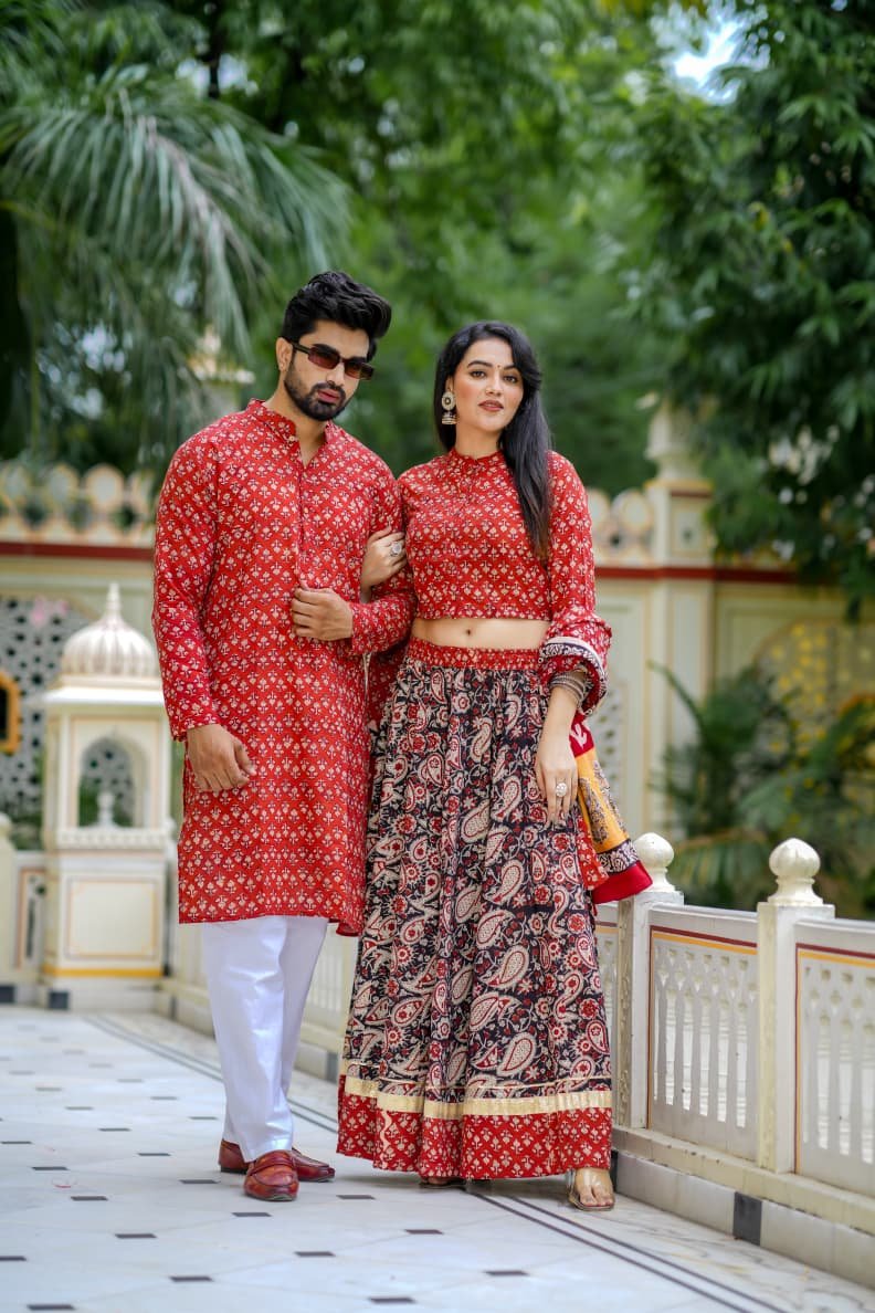 Cotton Printed Couple Combo Set