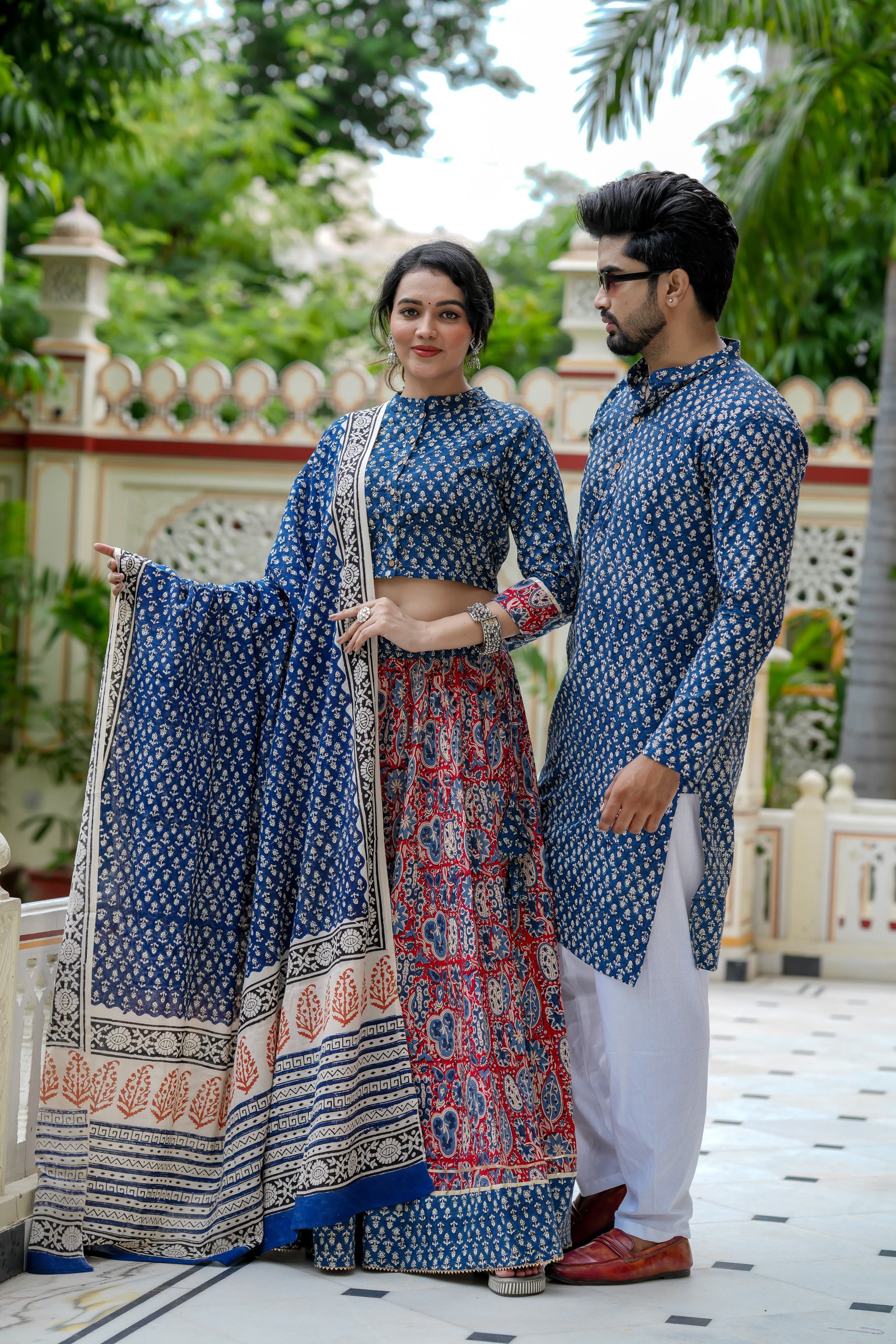 Cotton Printed Couple Combo Set