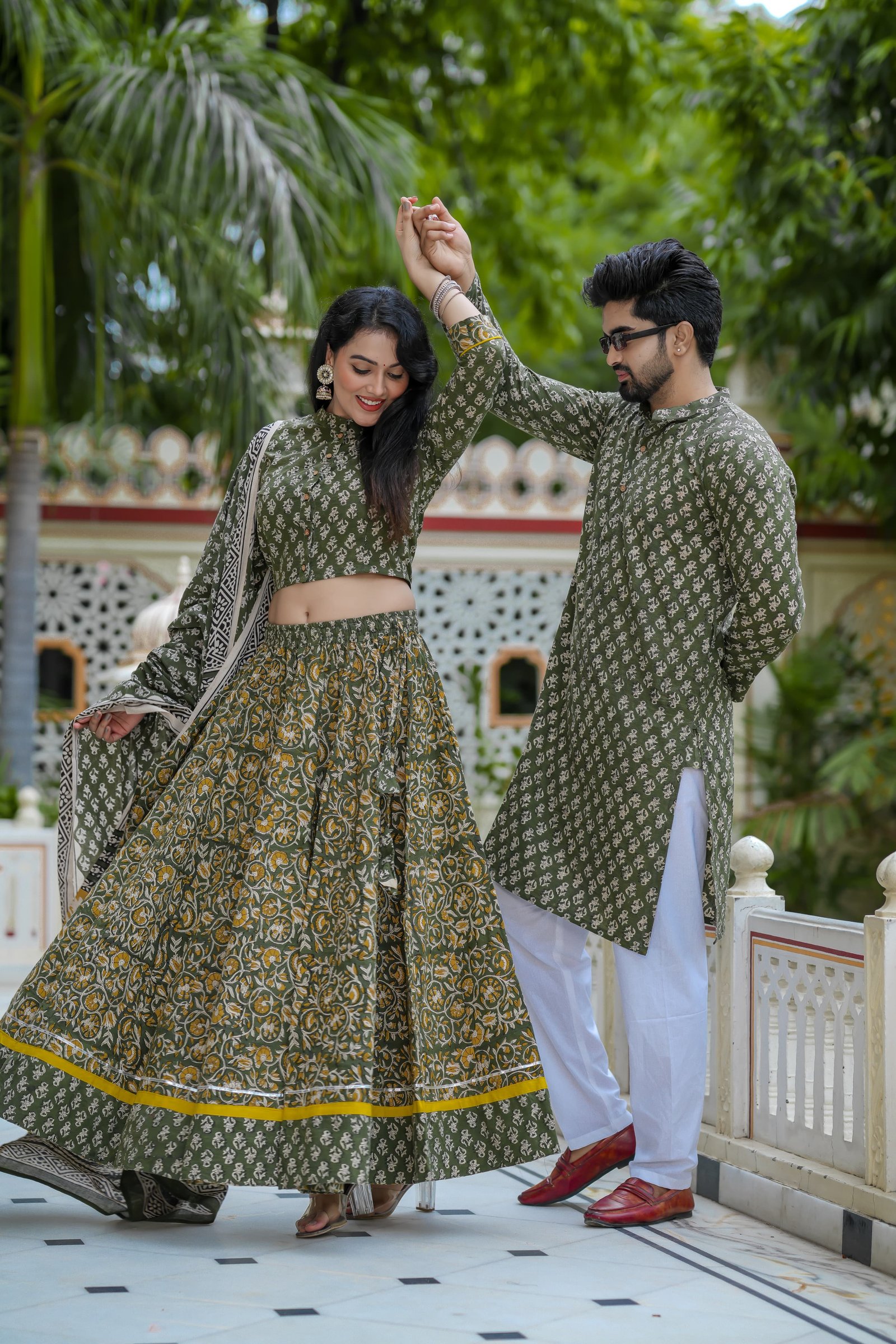 Cotton Printed Couple Combo Set