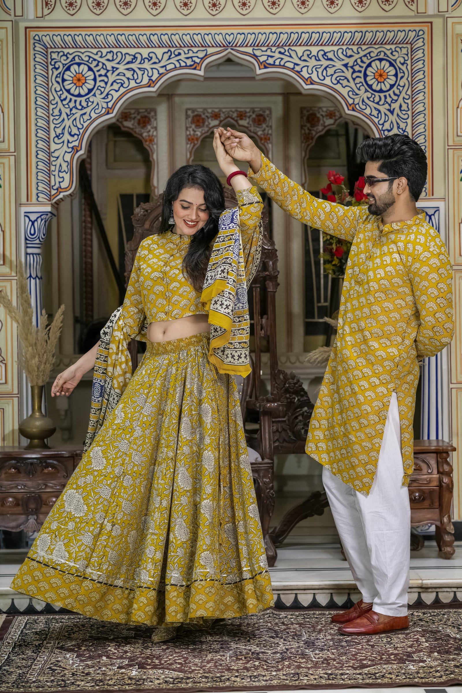 Cotton Printed Couple Combo Set
