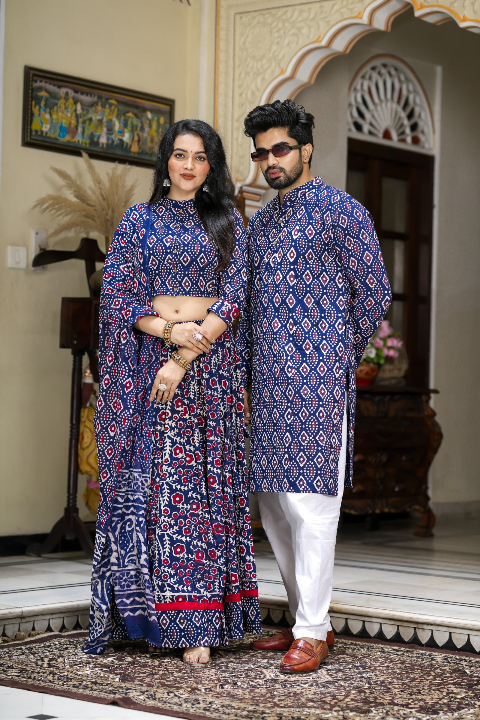 Cotton Printed Couple Combo Set