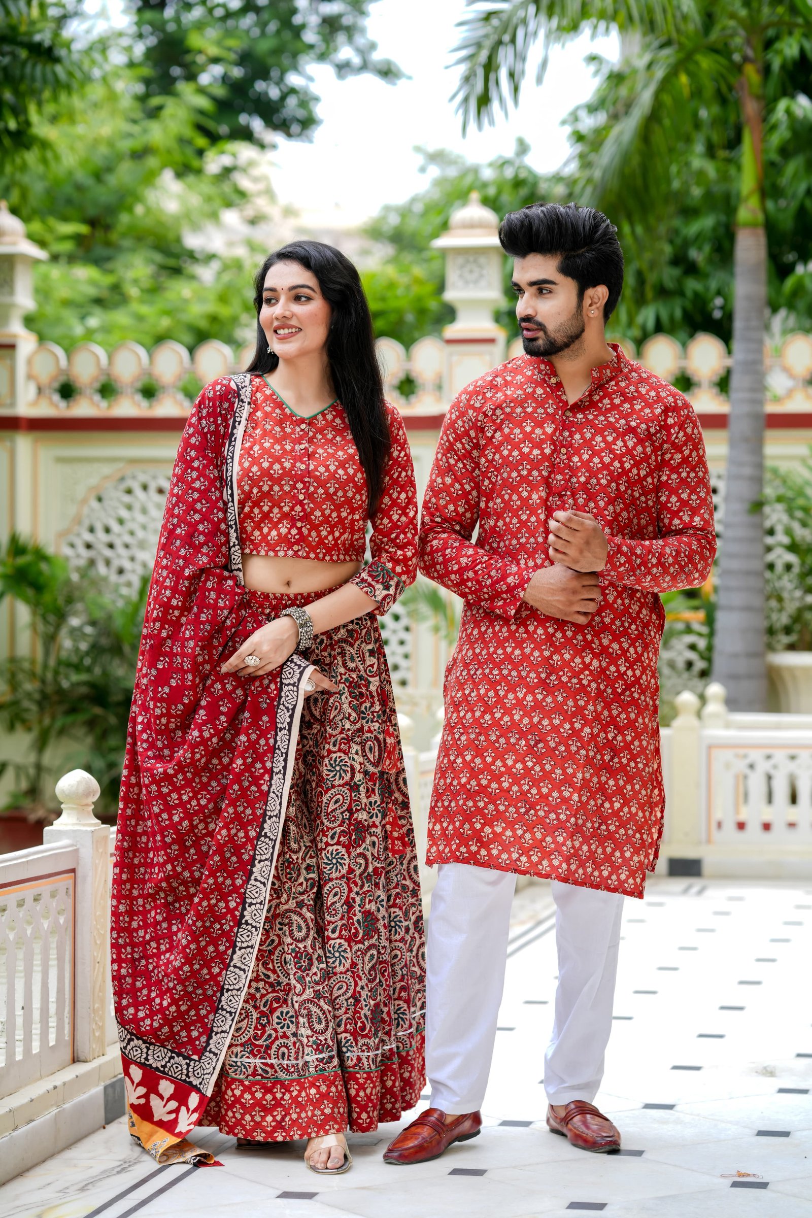 Cotton Printed Couple Combo Set