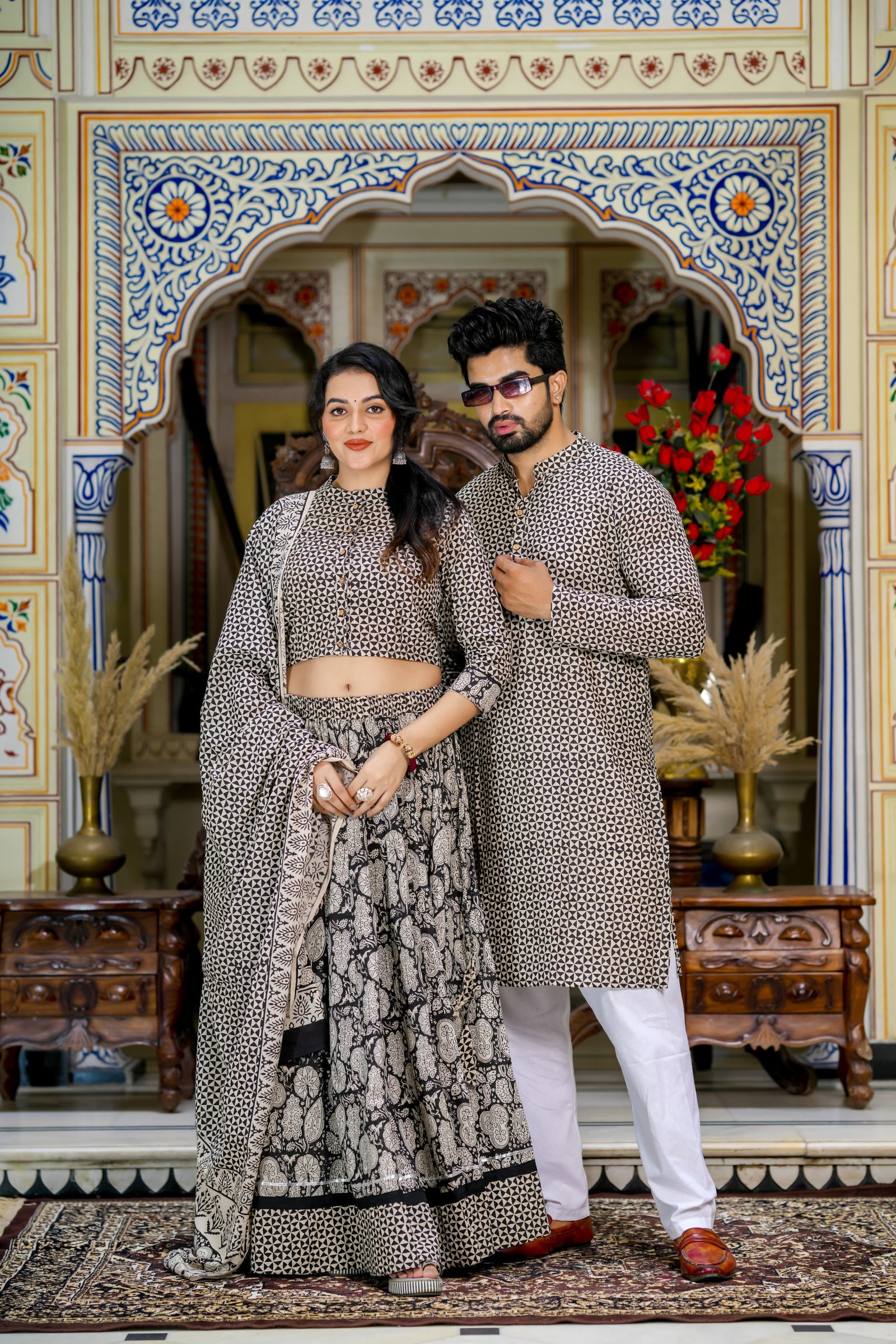 Cotton Printed Couple Combo Set