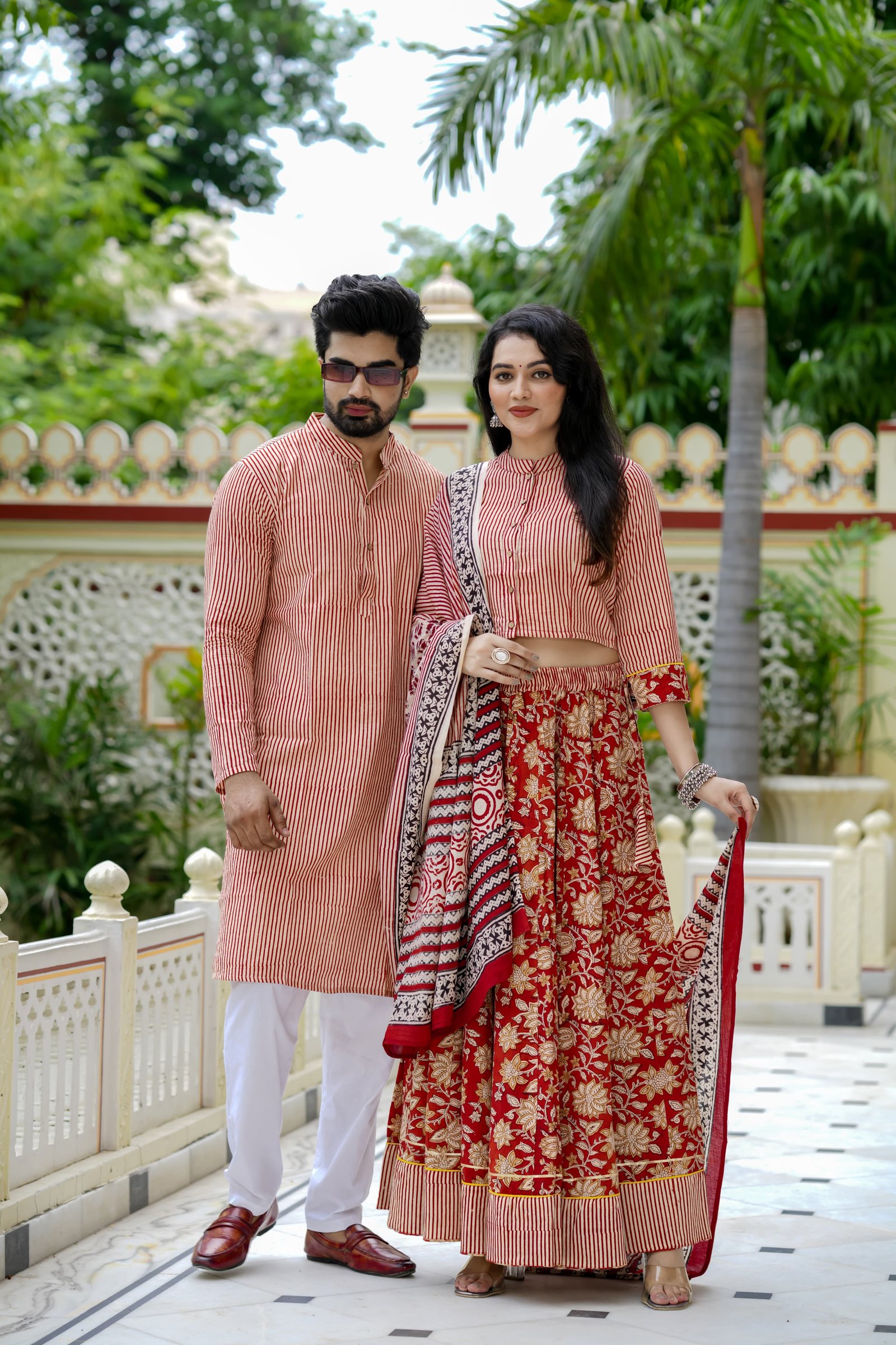 Cotton Printed Couple Combo Set