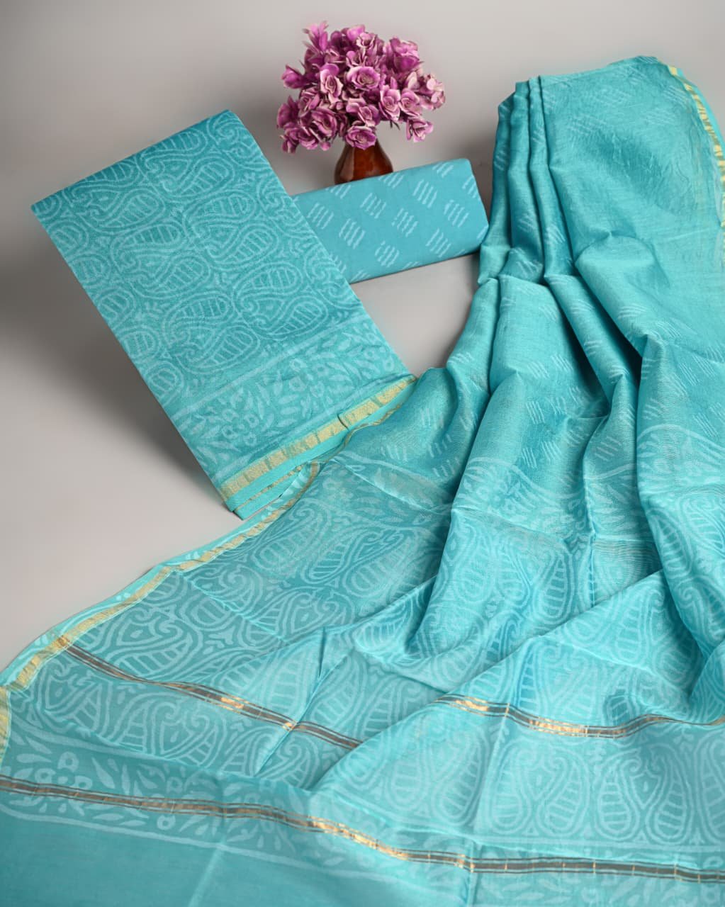 Chanderi Printed Suit Set