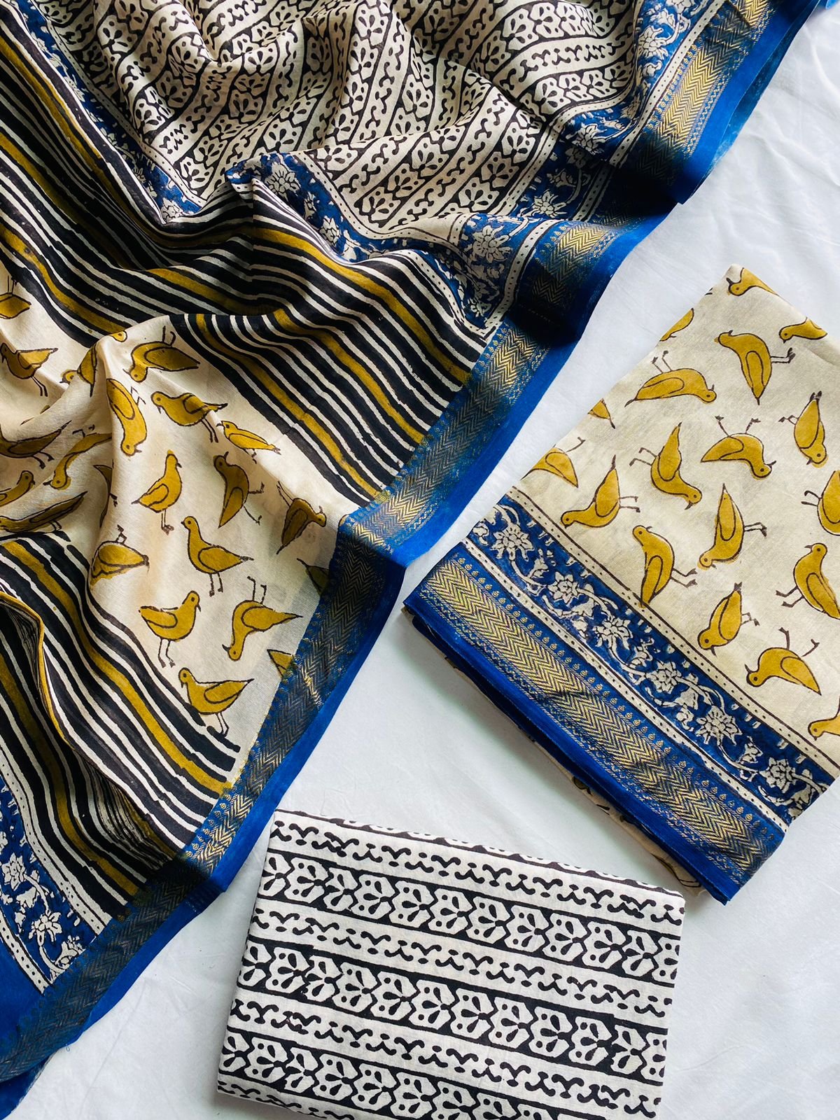 Maheshwari Hand Block Printed Suit