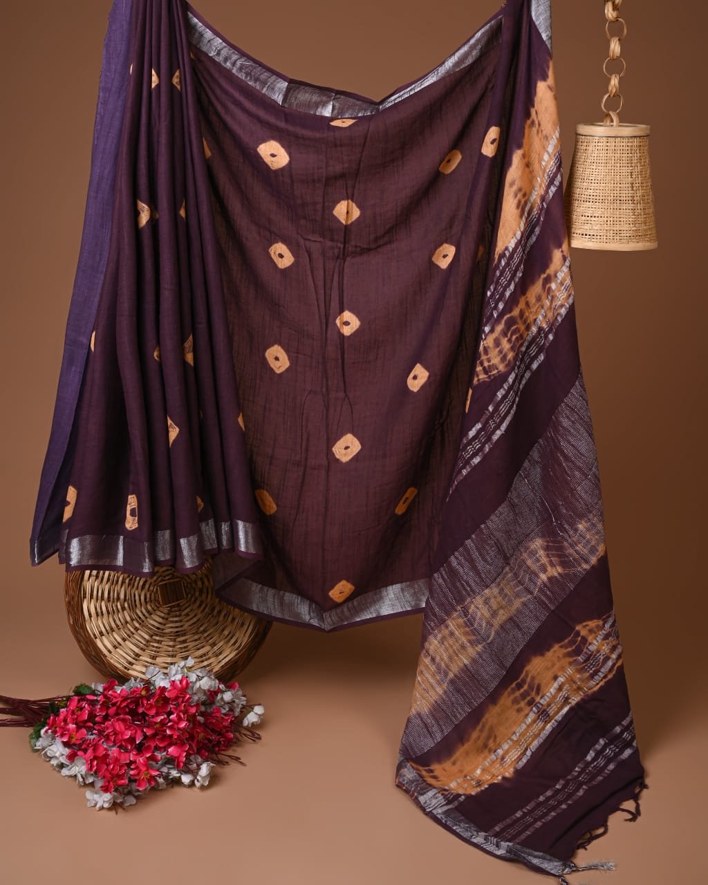 Cotton Linen Printed Saree