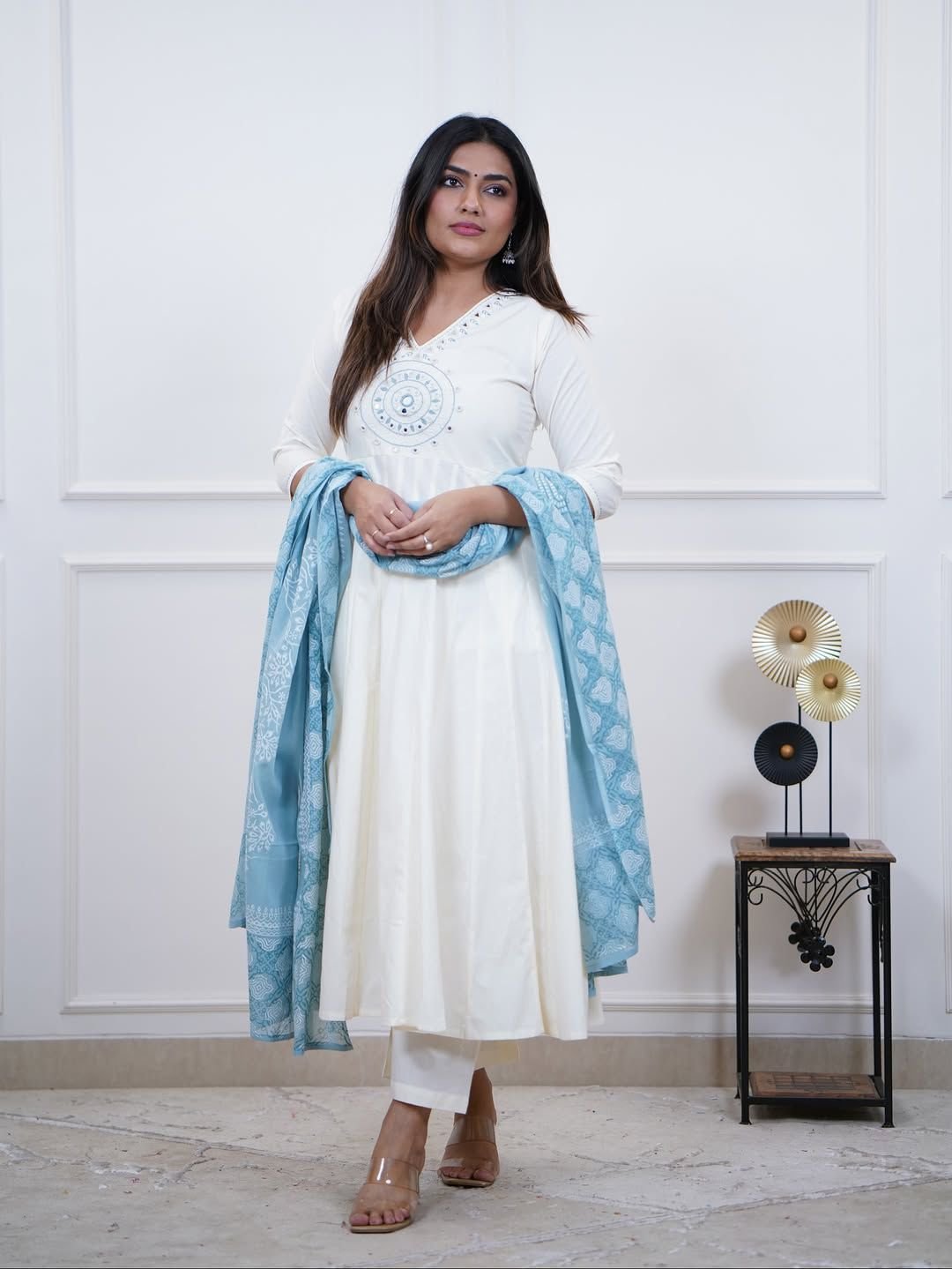 Cotton Embroidered Stitched Suit Set