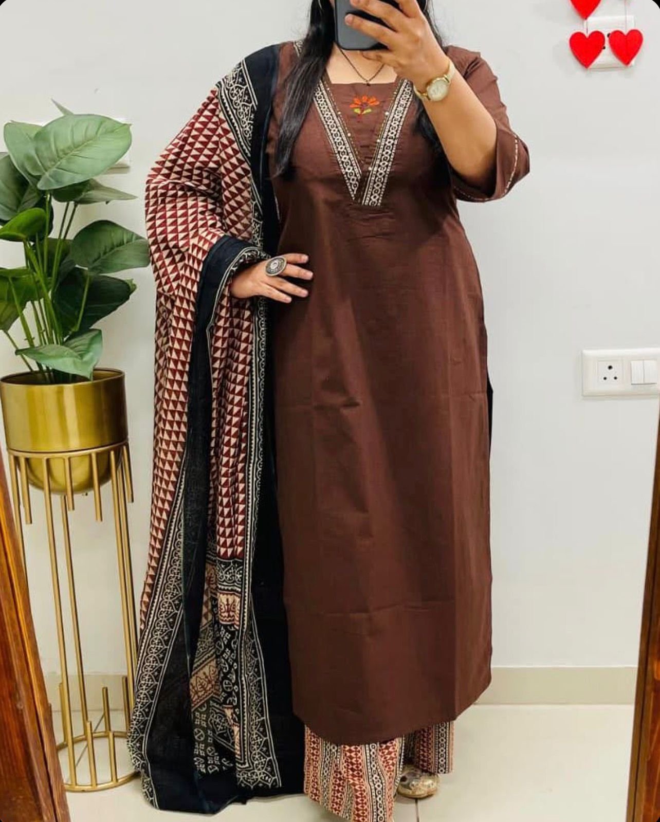 Cotton Embroidered Stitched Suit Set