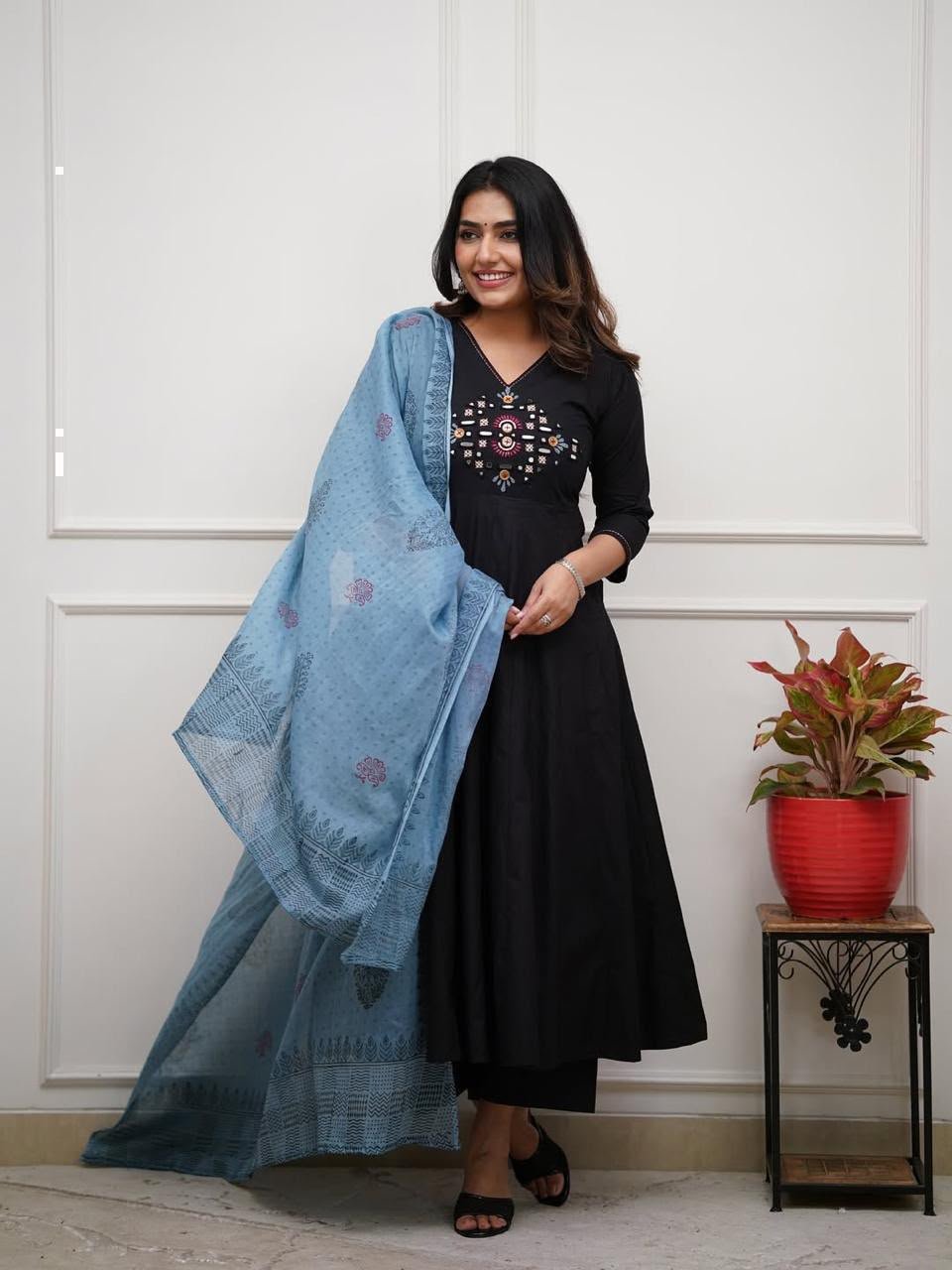Cotton Embroidered Stitched Suit Set