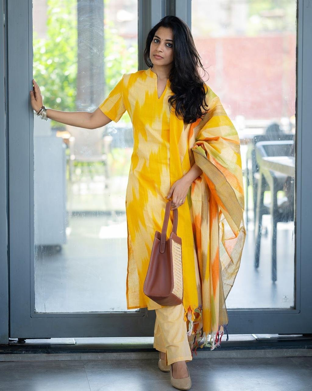 South Cotton Stitched Suit Set