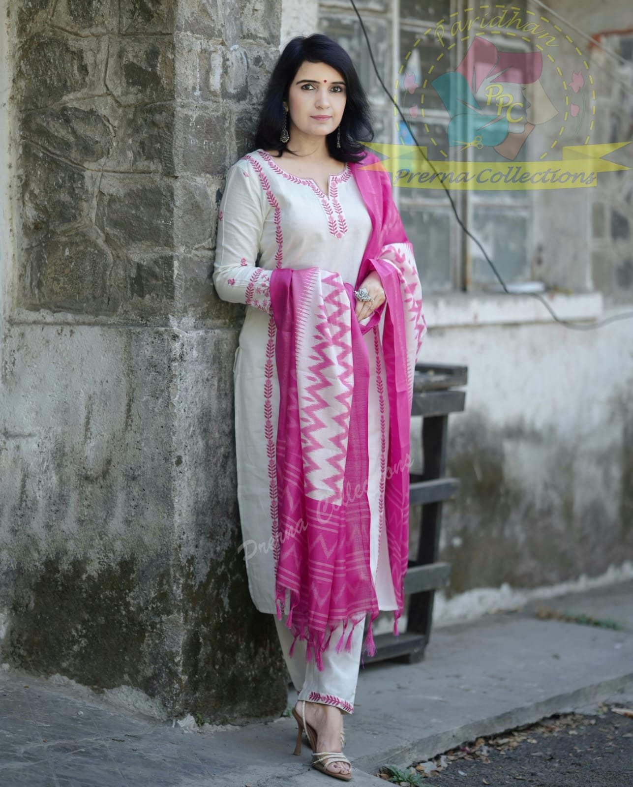 Cotton Embroidered Stitched Suit Set