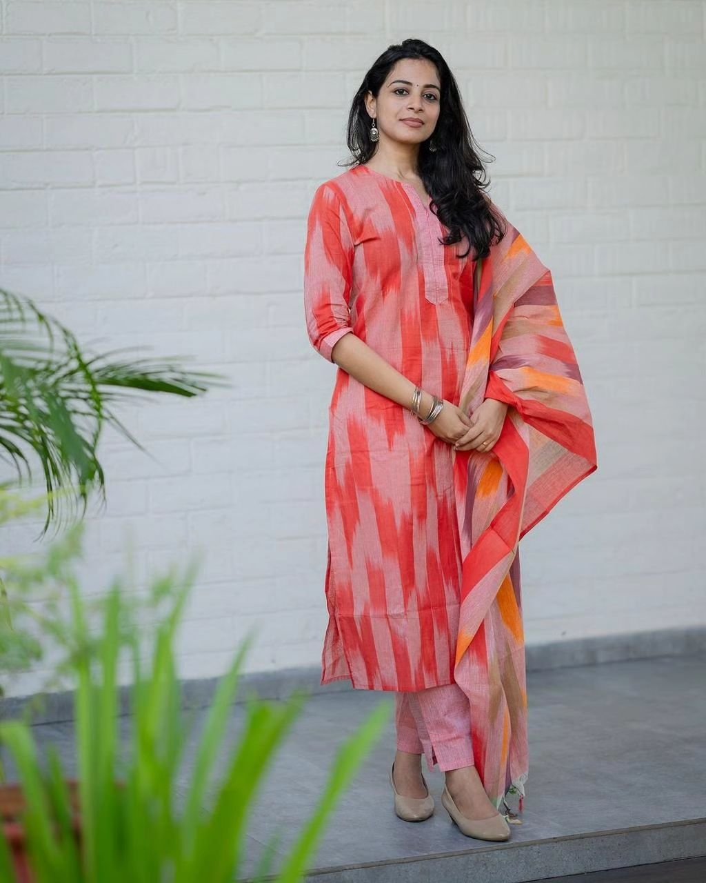 South Cotton Stitched Suit Set