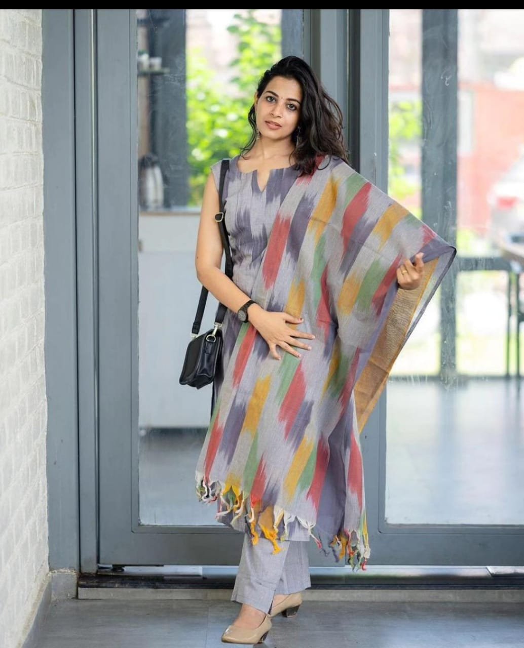 South Cotton Stitched Suit Set