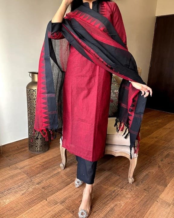 South Cotton Stitched Suit Set