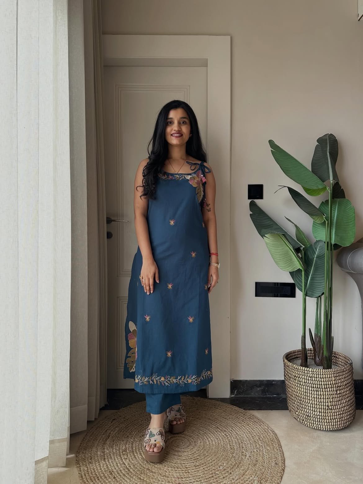 Cotton Flex Embroidered Stitched Suit Set