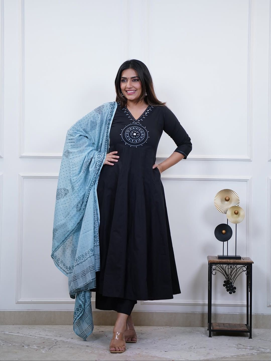 Cotton Embroidered Stitched Suit Set
