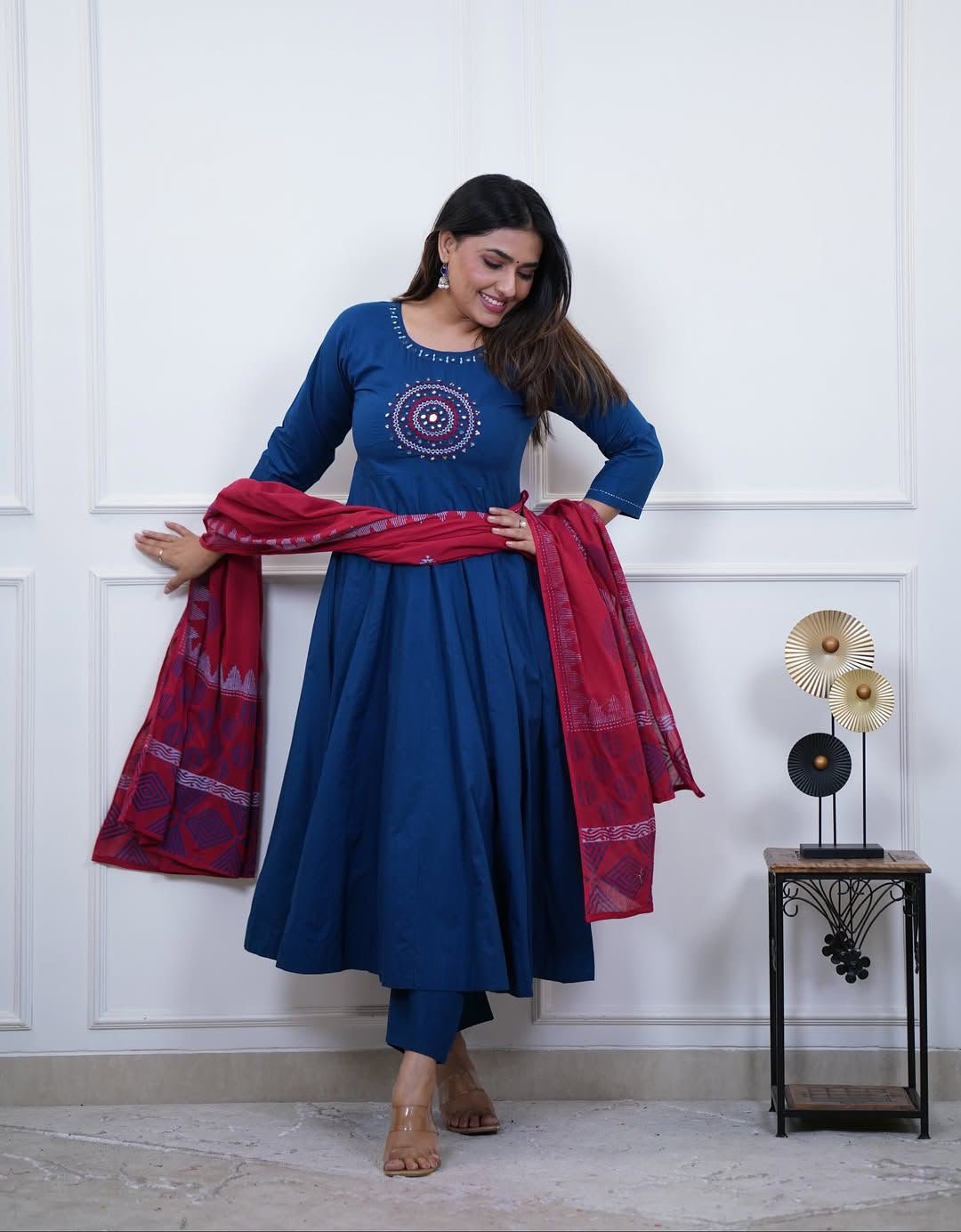 Cotton Embroidered Stitched Suit Set