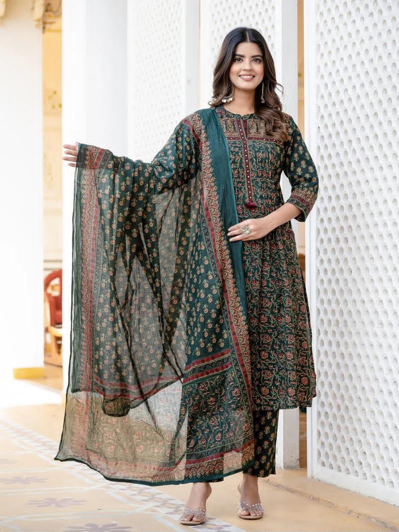 Cotton Printed Stitched Suit Set