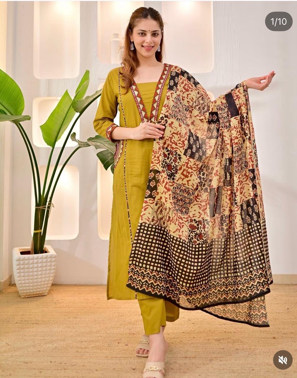 Cotton Embroidered Stitched Suit Set