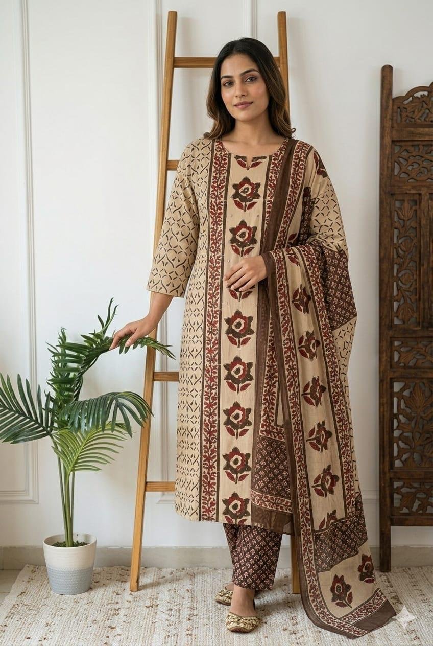 Cotton Printed Stitched Suit Set