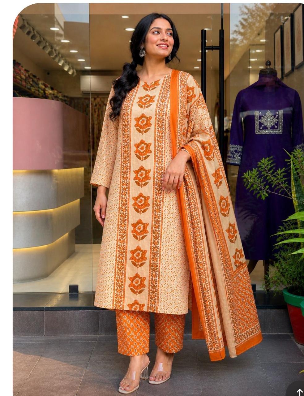 Cotton Printed Stitched Suit Set