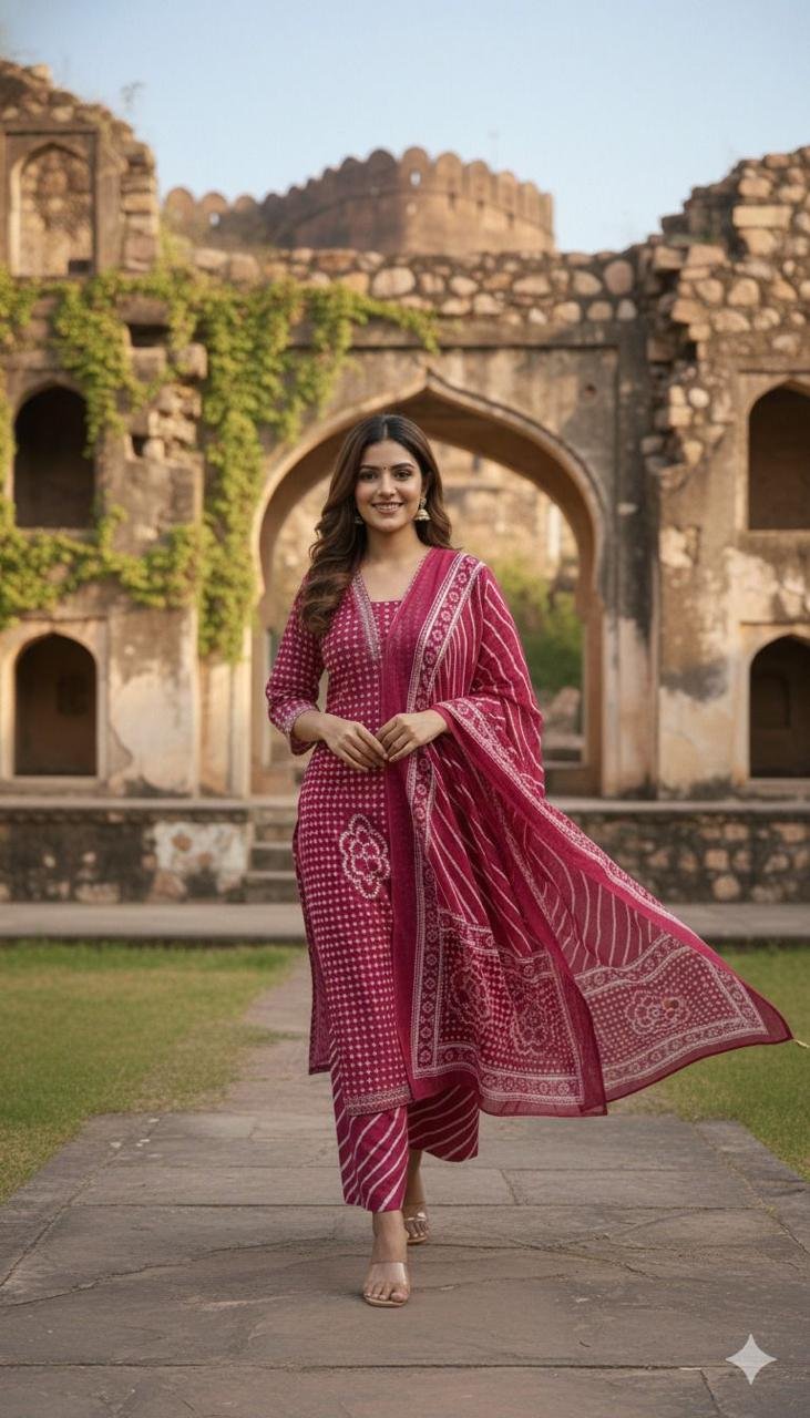 Cotton Printed Stitched Suit Set