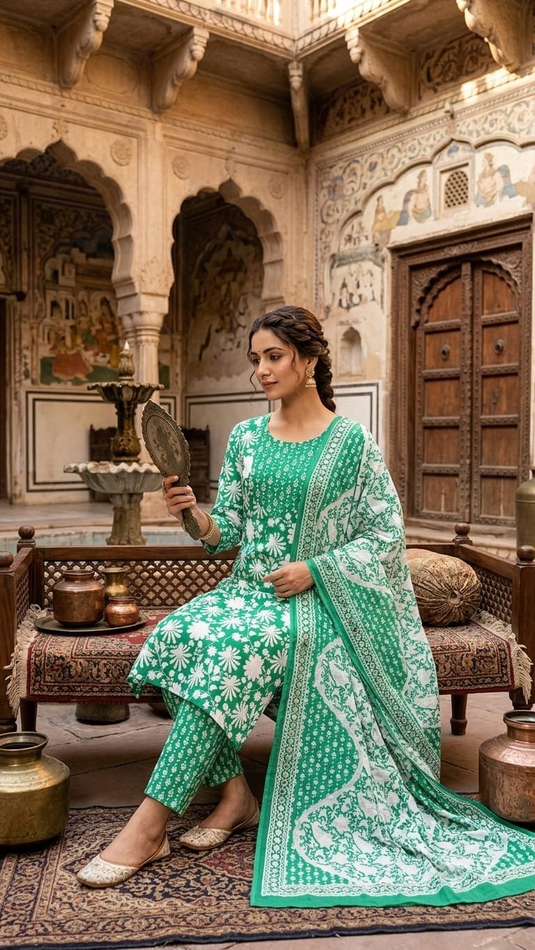 Cotton Printed Stitched Suit Set 60*40