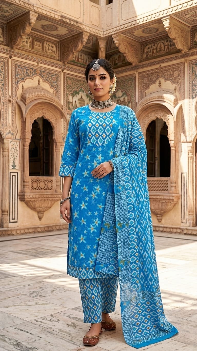 Cotton Printed Stitched Suit Set 60*40