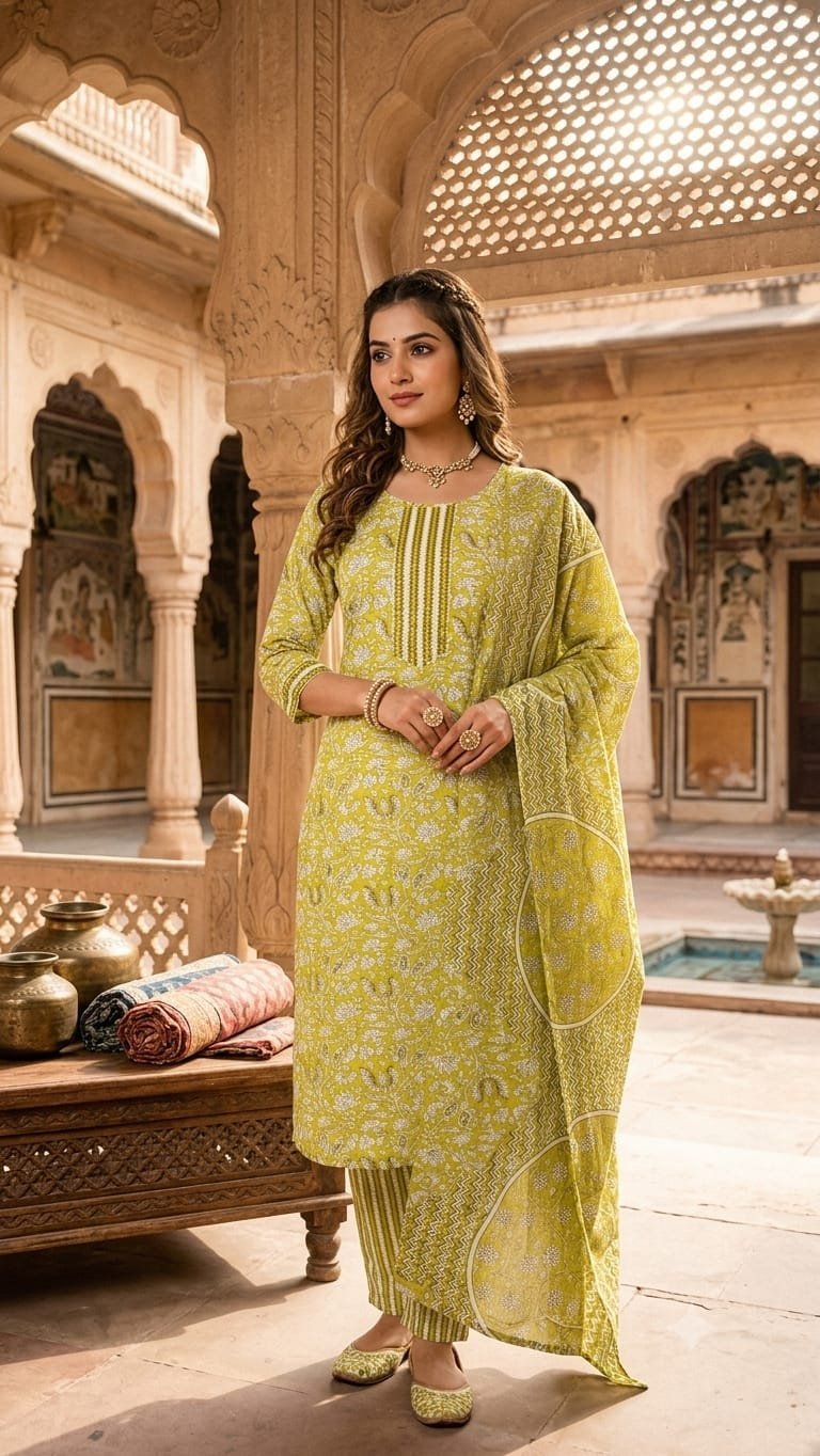 Cotton Printed Stitched Suit Set 60*40