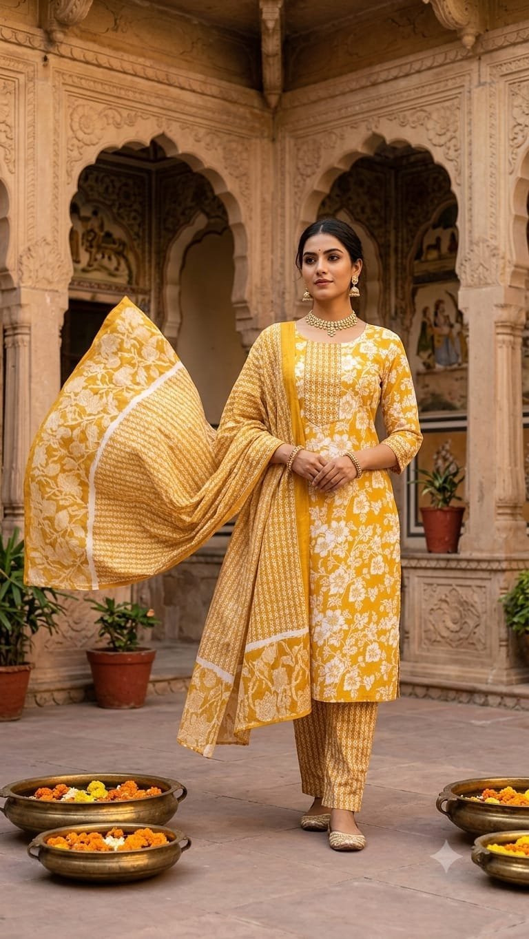 Cotton Printed Stitched Suit Set 60*40