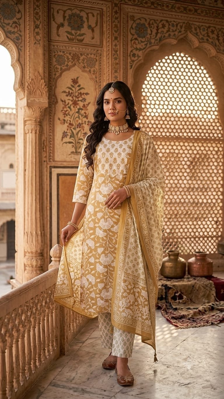 Cotton Printed Stitched Suit Set 60*40