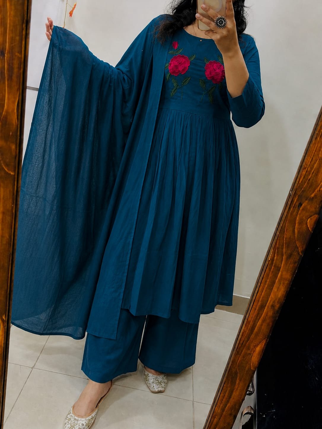 Cotton Embroidered Stitched Suit Set