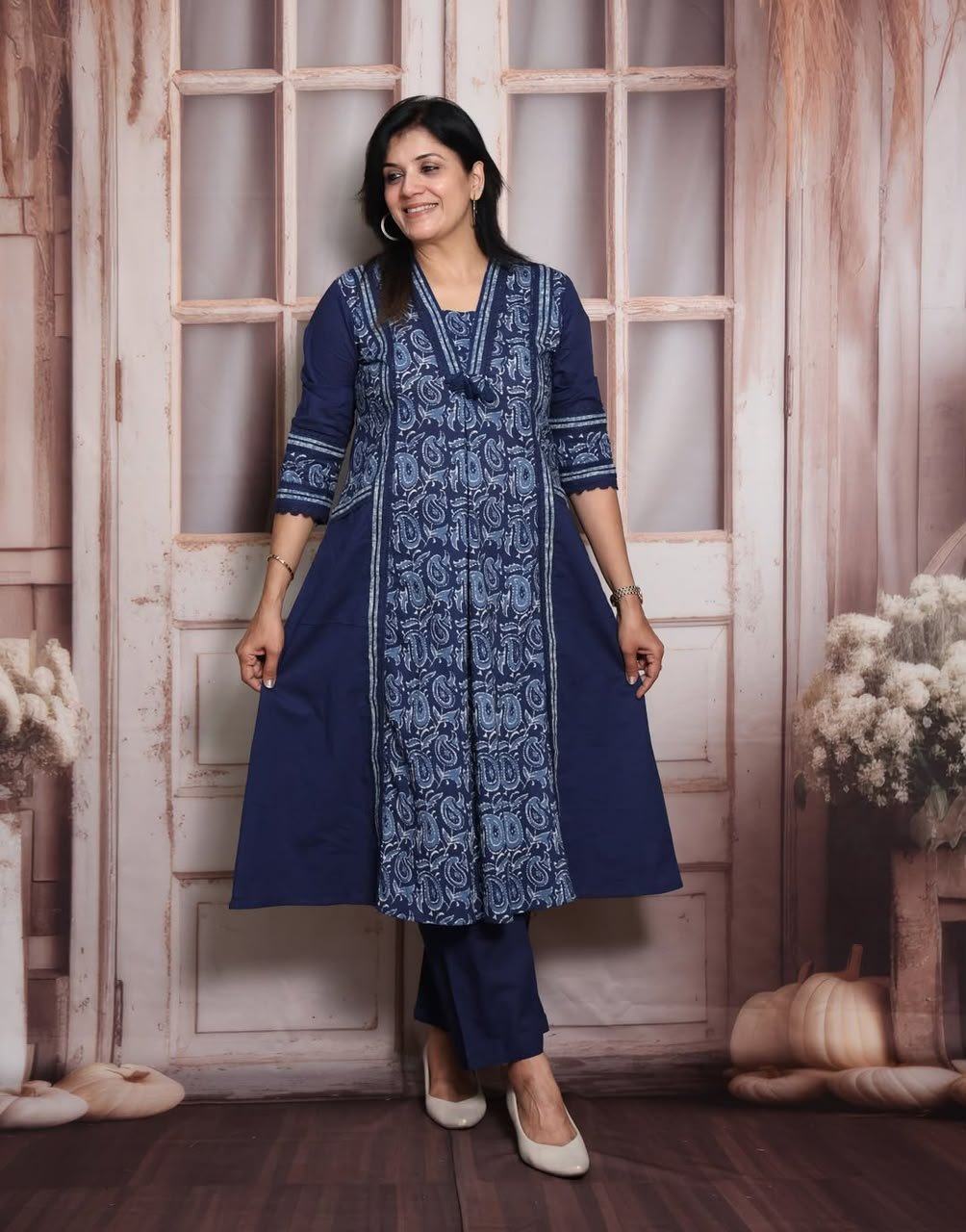 Cotton Printed Kurti Pant Set