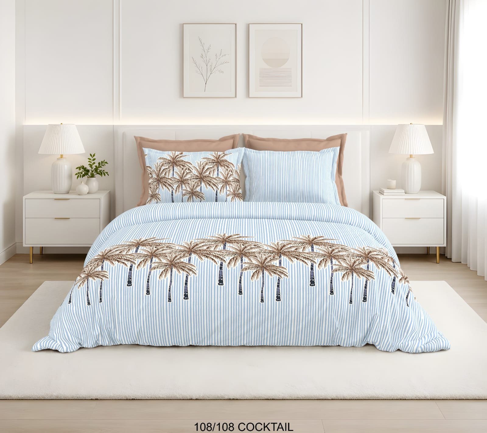 Cotton Printed Double Bedsheet 108*108