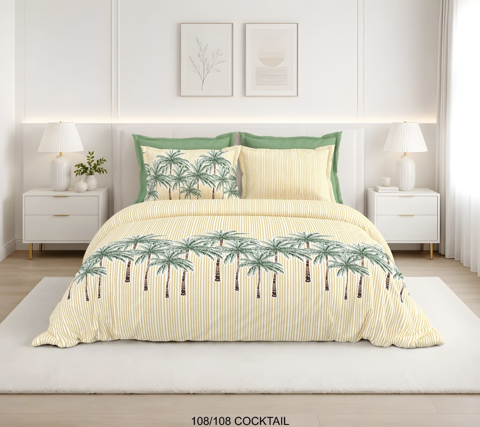 Cotton Printed Double Bedsheet 108*108