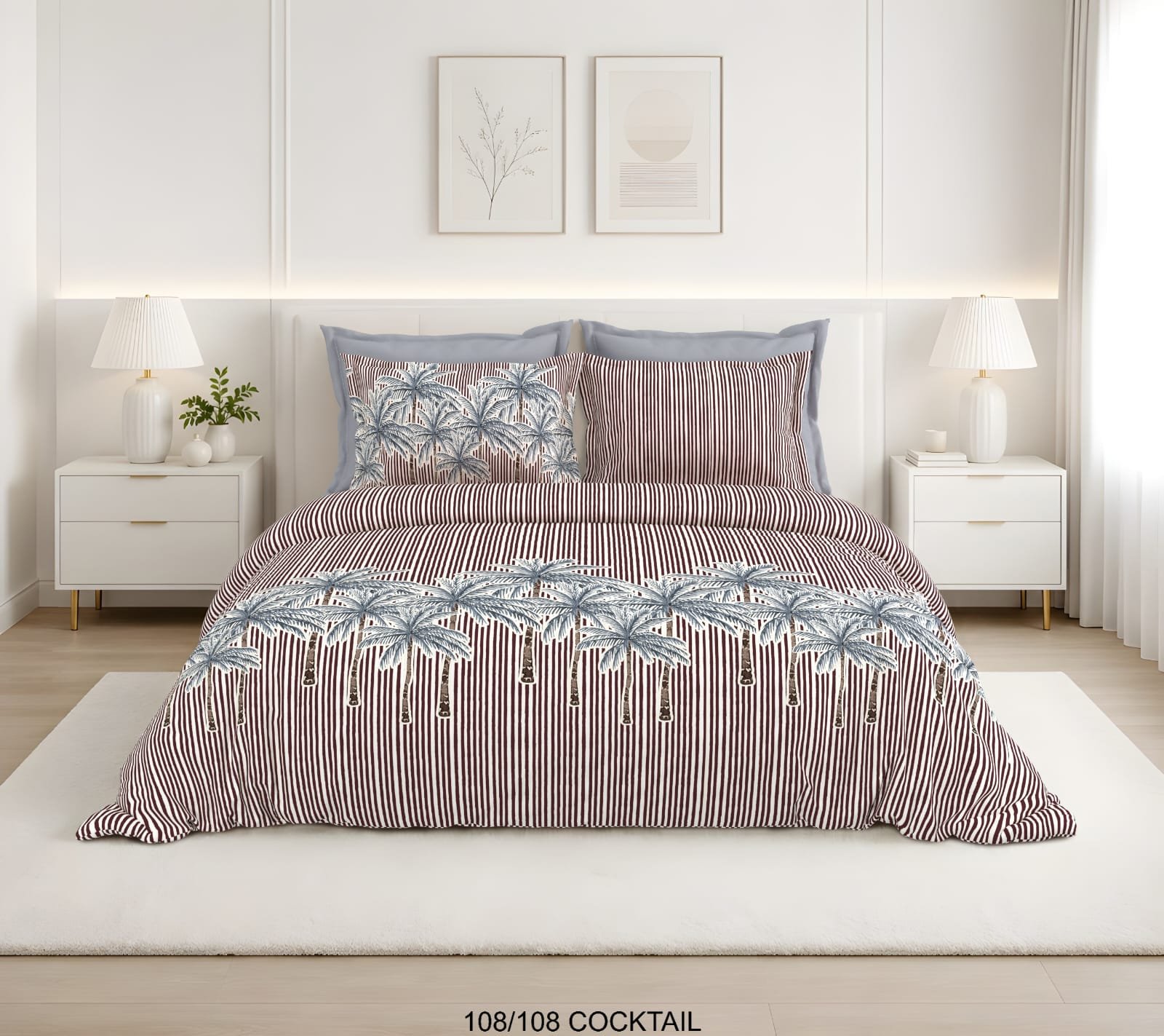 Cotton Printed Double Bedsheet 108*108