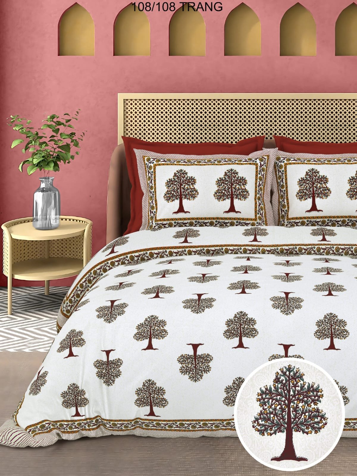 Cotton Printed Double Bedsheet 108*108
