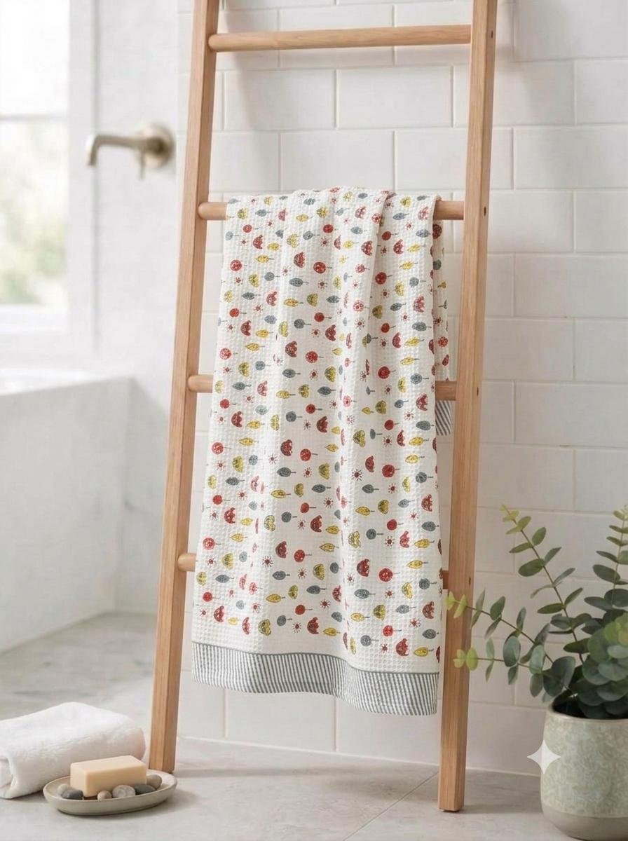 Cotton Hand Block Printed Bath Towel