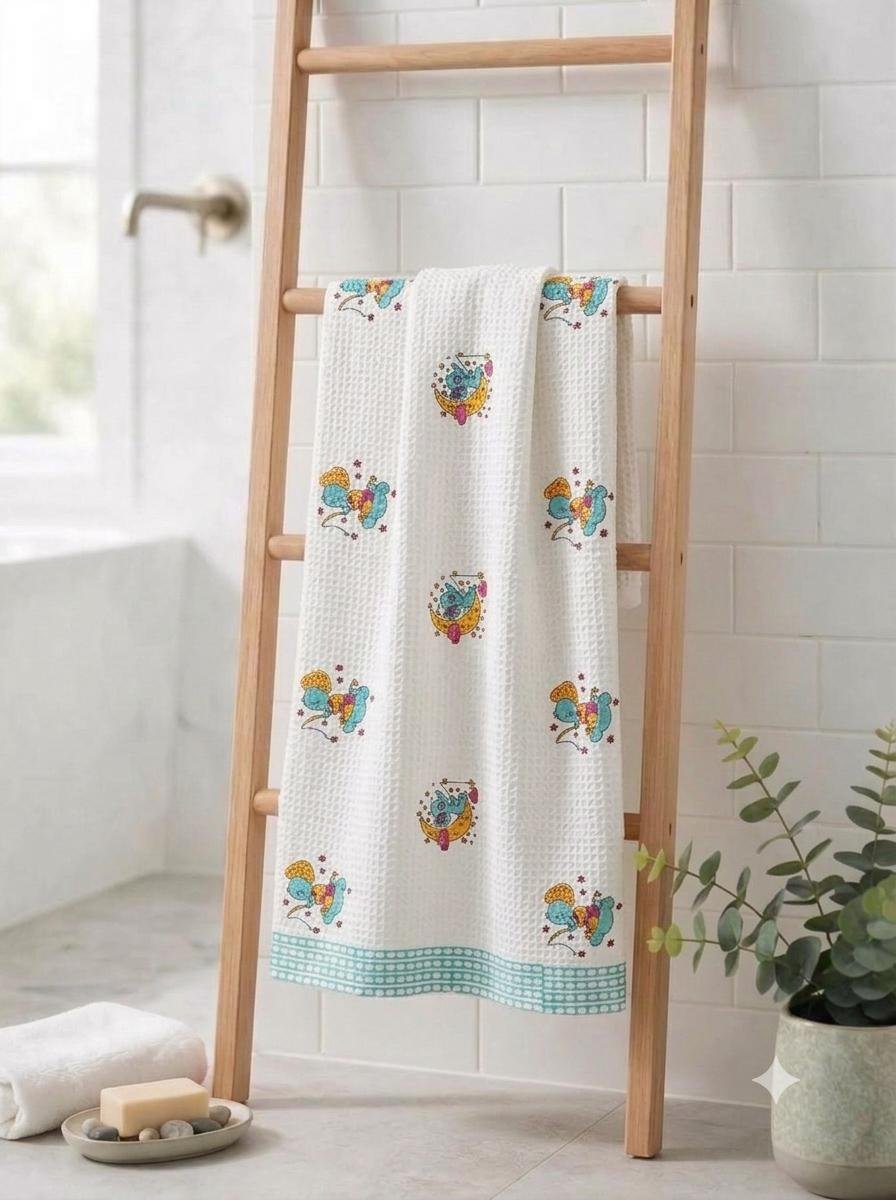 Cotton Hand Block Printed Bath Towel