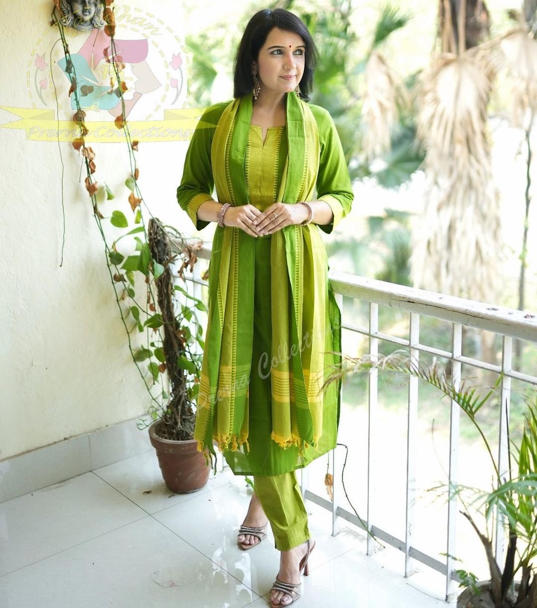 South Cotton Stitched Suit Set