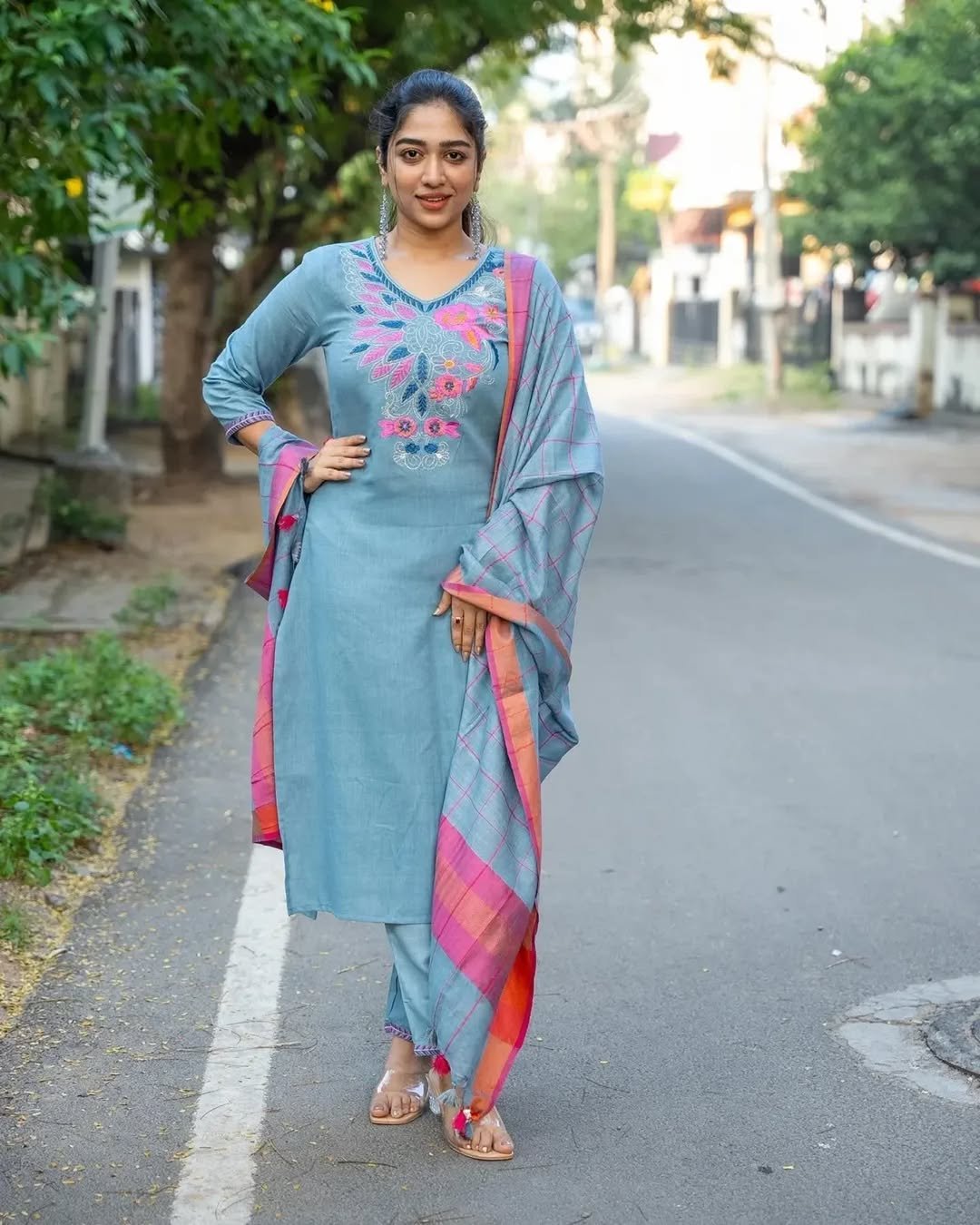 Cotton Embroidered Stitched Suit Set